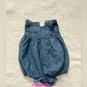 Polo by Ralph Lauren Denim Blue Kids Bodysuit